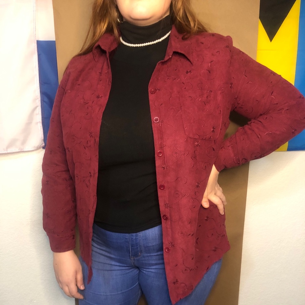 Craft & Barrow velvet Button down